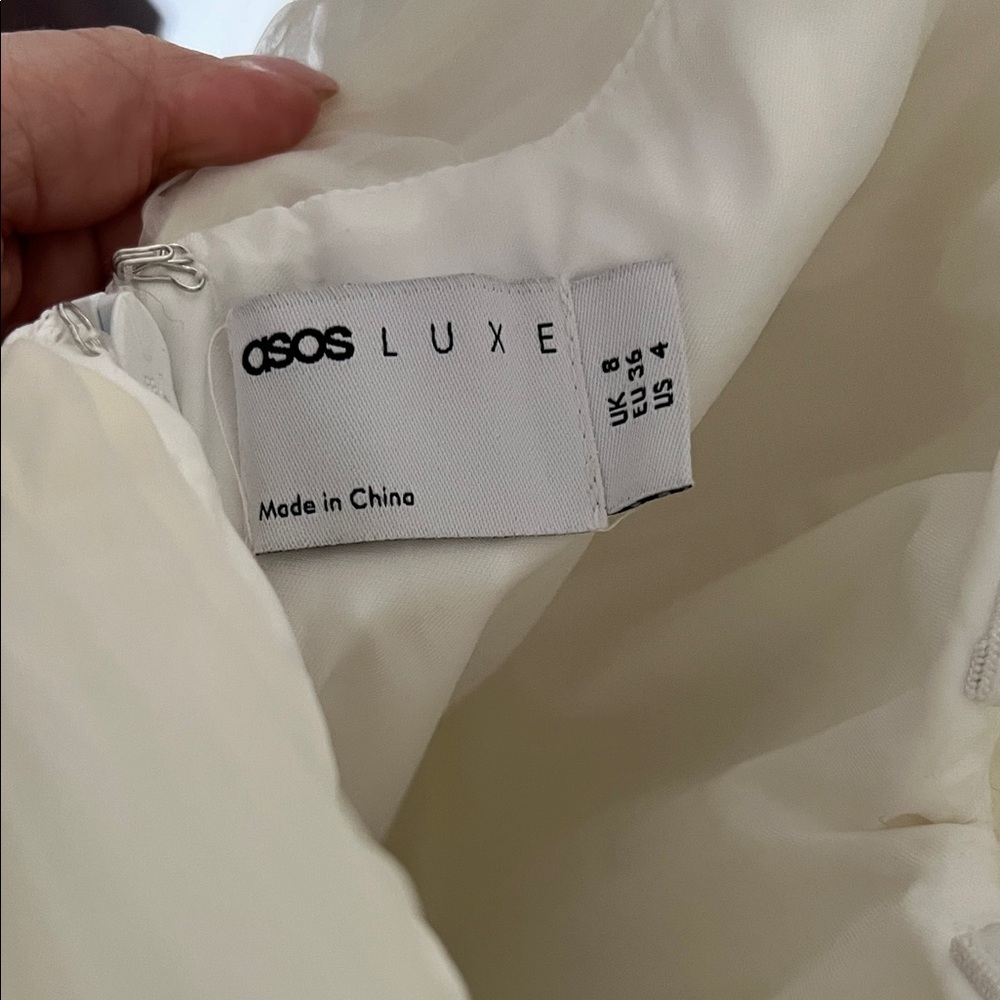 ASOS Luxe Ivory Dress BWT - Picture 2 of 4